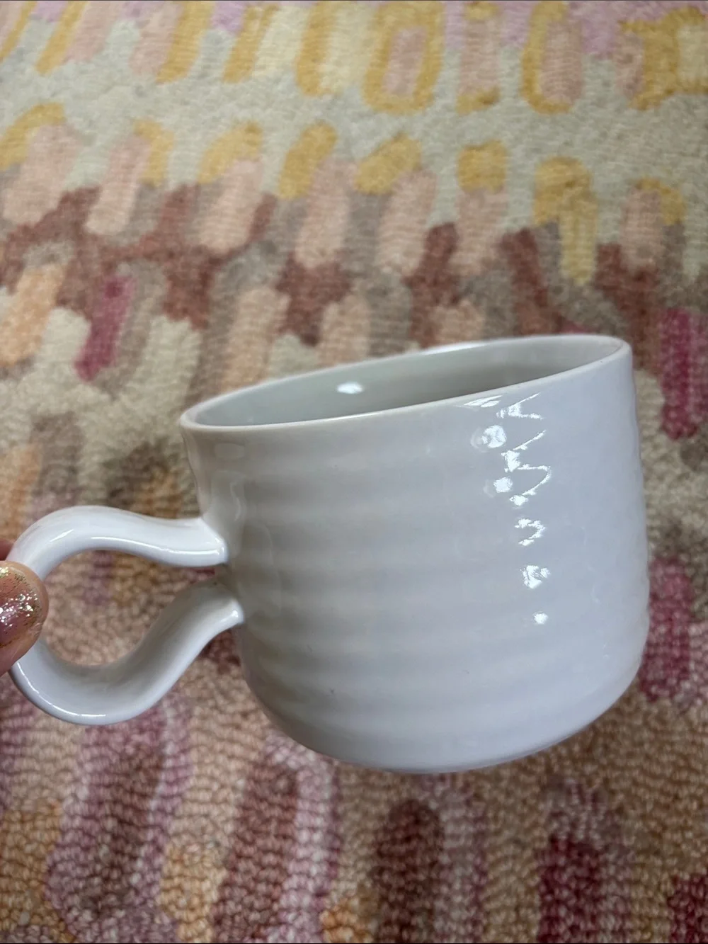 Crate&Barrel Camilla Engdahl ELSA Mug rare discontinued EUC ribbed ceramic